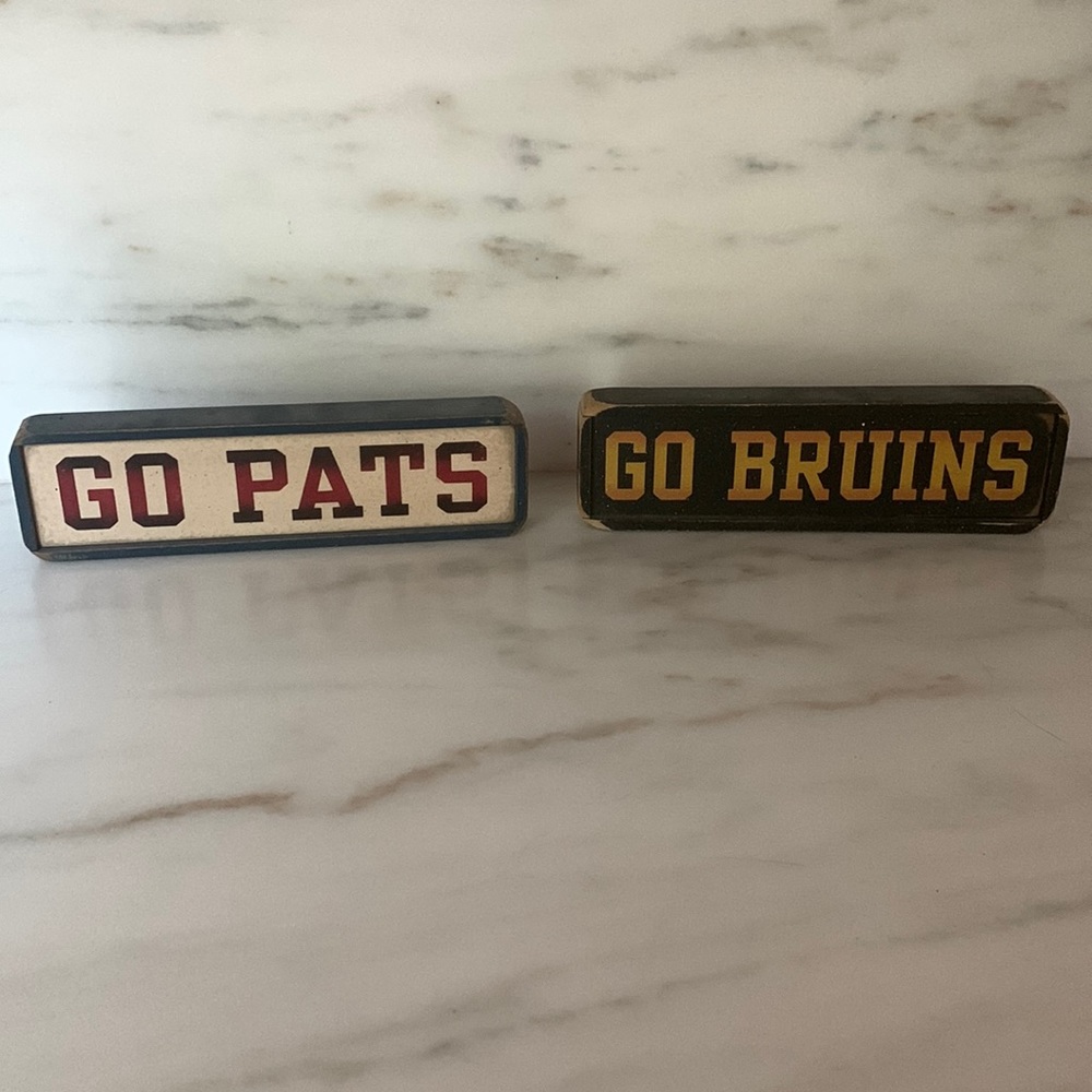 Jones Rustic Sign Patriots Bruins New England Boston Sports memorabilia decor
